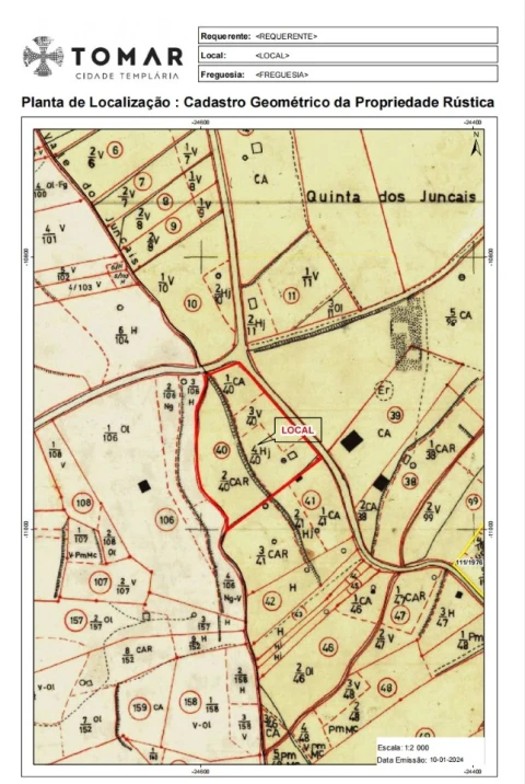 Terreno Agricola ou Rústico para Arrendamento em São João Baptista e Santa Maria dos Olivais