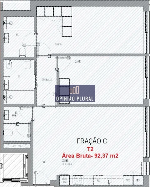 Apartamento T2 para Venda em Madalena