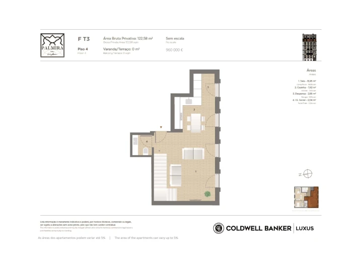 Apartamento T3 para Venda em Arroios Planta 1