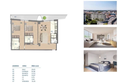 Apartamento T2 para Venda em Paranhos