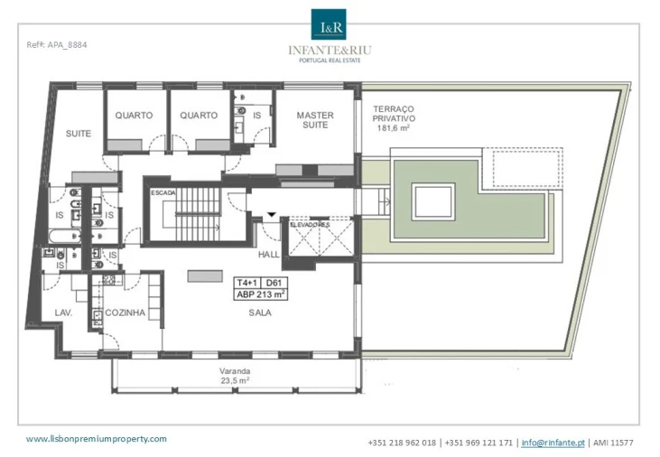 Apartamento T4 para Venda em Algés, Linda-A-Velha e Cruz Quebrada-Dafundo Planta 1