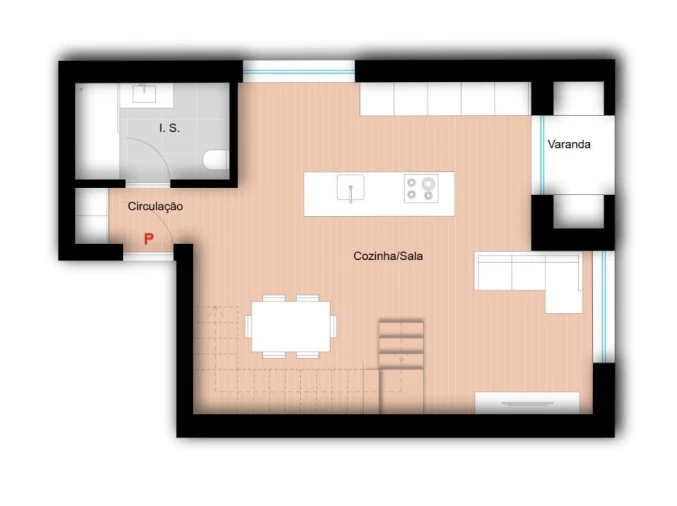 Apartamento T3 para Venda em São Bernardo Planta 1