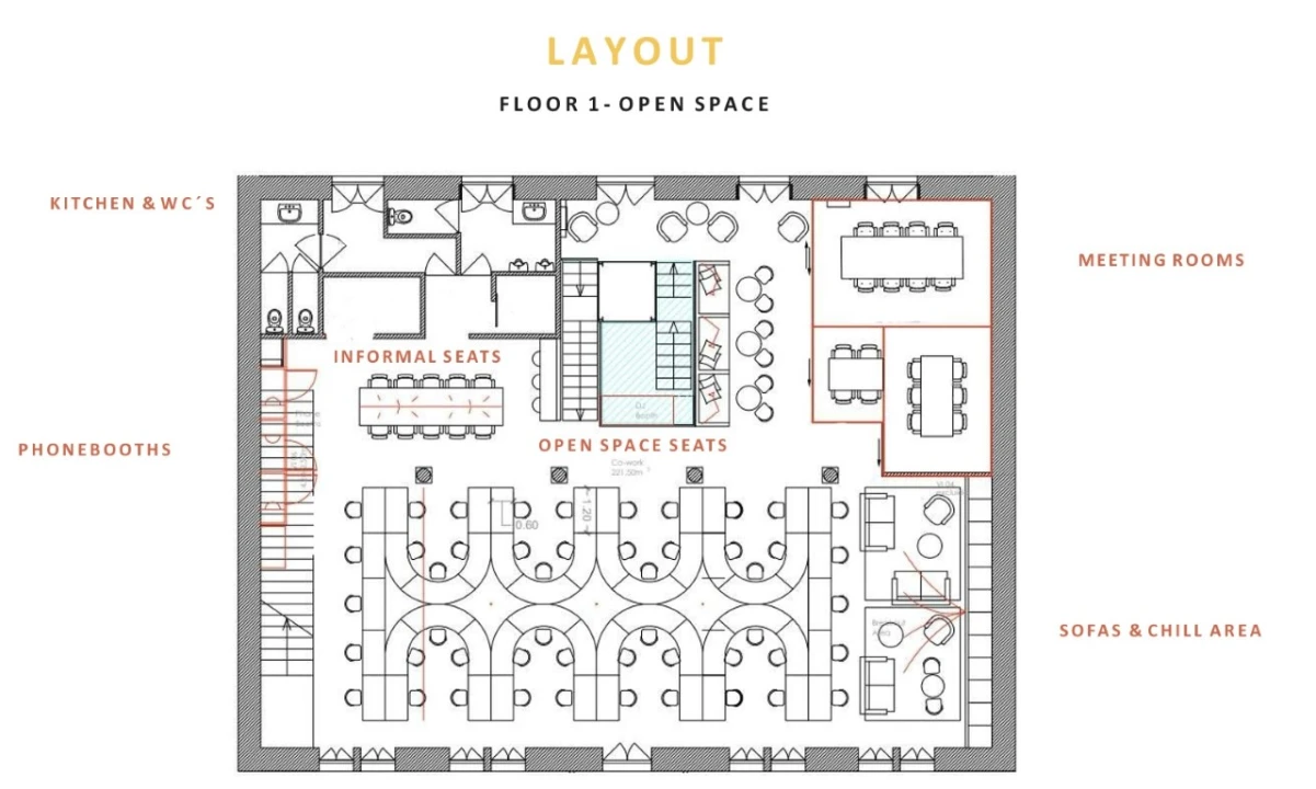 Escritório para Arrendamento em Cedofeita, Santo Ildefonso, Sé, Miragaia, São Nicolau e Vitória Planta 2