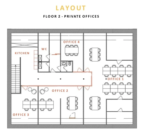 Escritório para Arrendamento em Cedofeita, Santo Ildefonso, Sé, Miragaia, São Nicolau e Vitória Planta 1