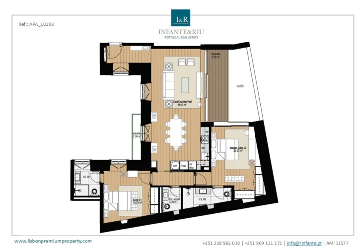 Apartamento T2 para Venda em Estrela Planta 1