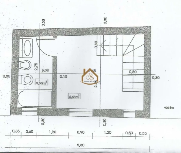 Moradia T1 para Venda em Lagos (São Sebastião e Santa Maria) Planta 1