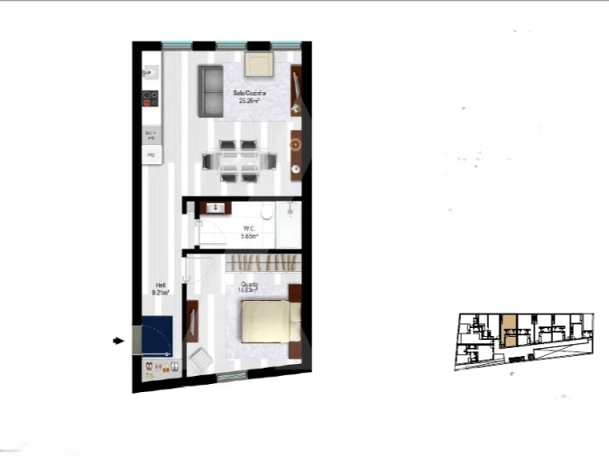 Apartamento T1 para Venda em Glória e Vera Cruz Foto 6