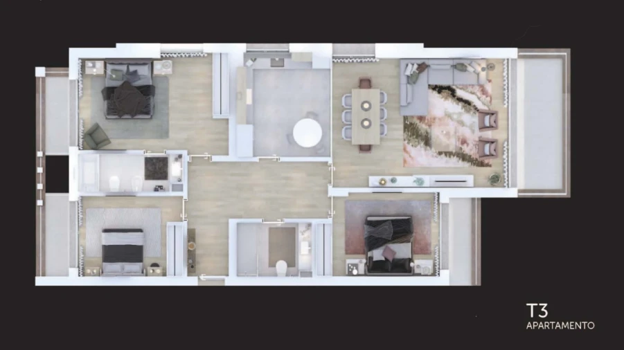 Apartamento T3 para Venda em Albufeira e Olhos de Água Planta 1