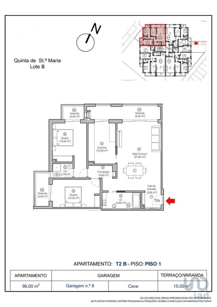 Apartamento T2 para Venda em Tavarede Foto 6