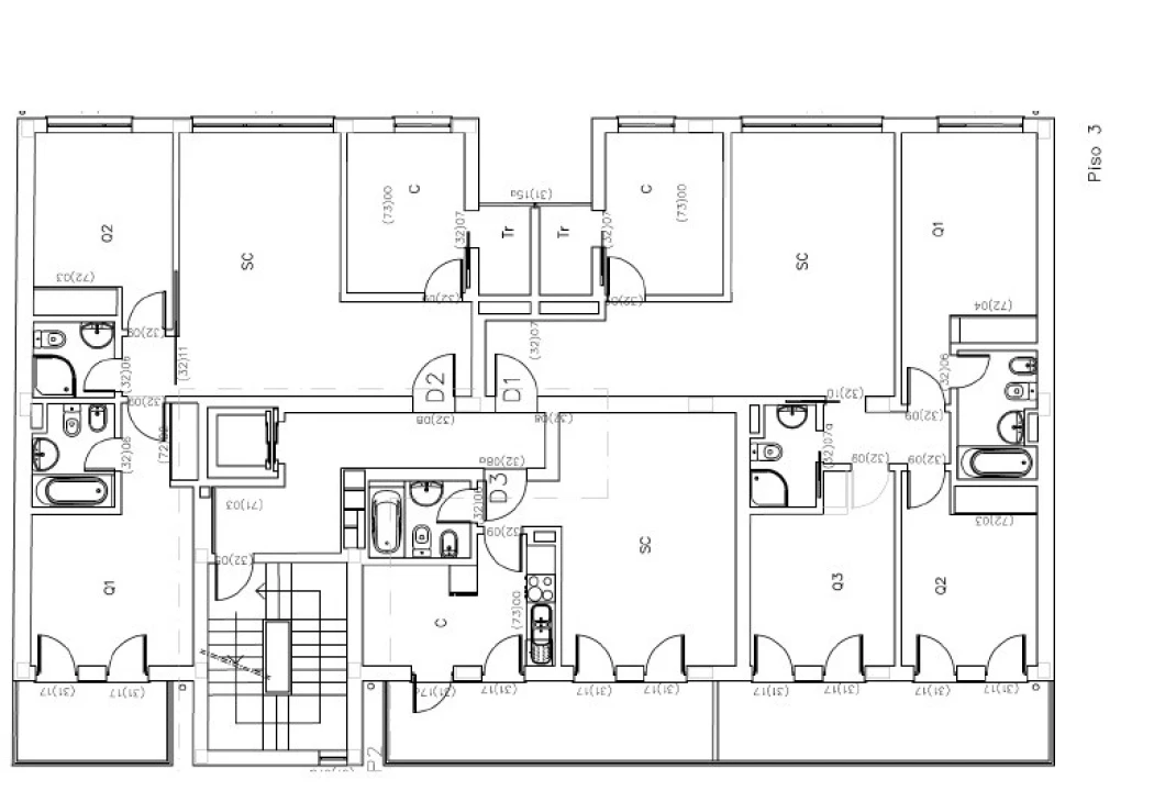 Apartamento T3 para Venda em Sé Nova, Santa Cruz, Almedina e São Bartolomeu Planta 3