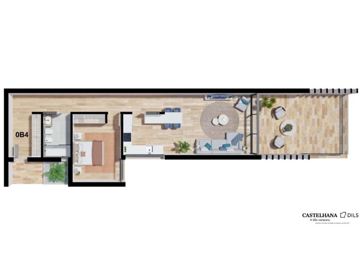 Apartamento T1 para Venda em Moncarapacho e Fuseta Planta 1