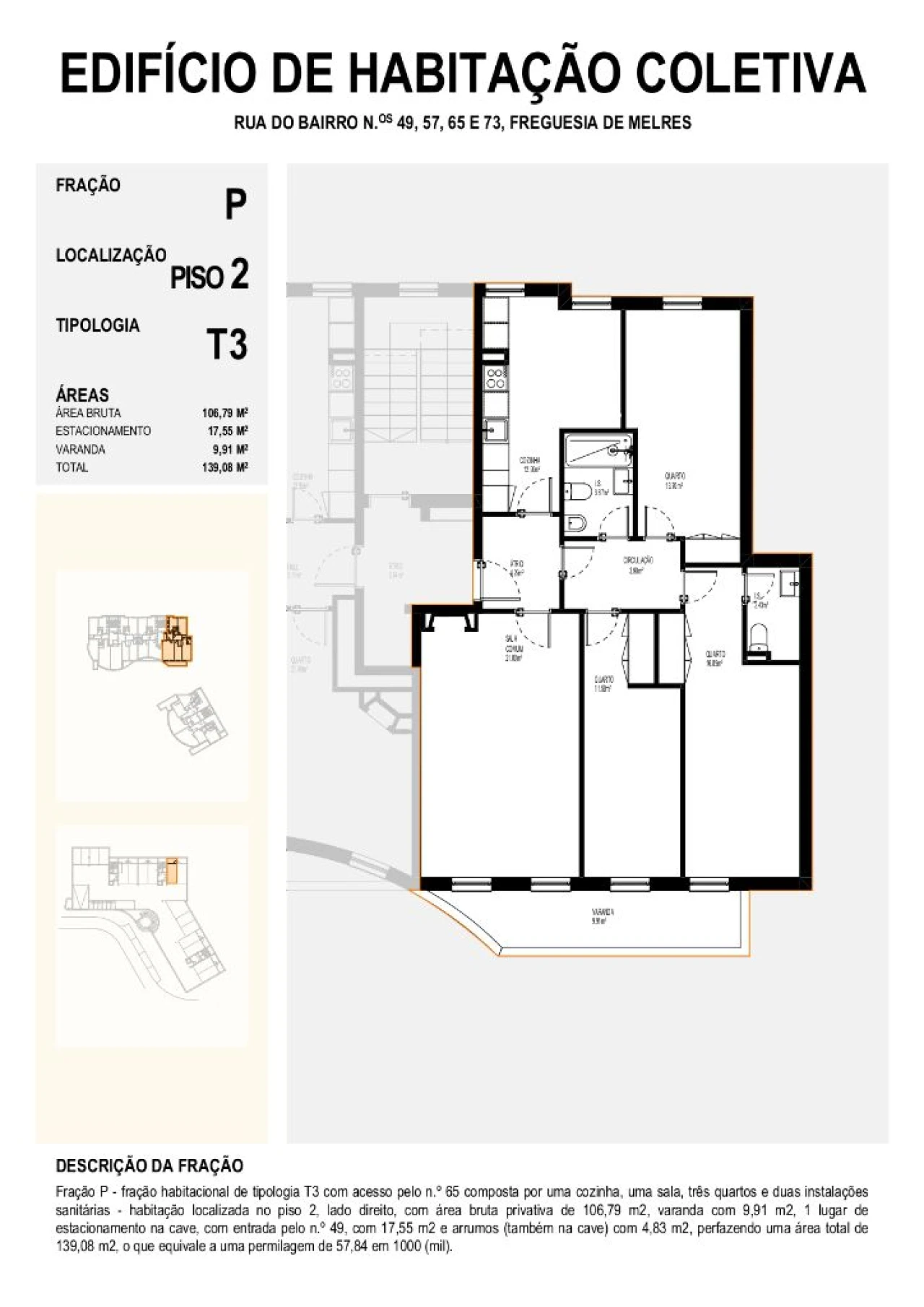 Apartamento T3 para Venda em Melres Foto 5