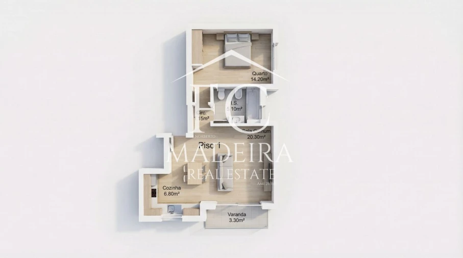 Apartamento T1 para Venda em Funchal Foto 8