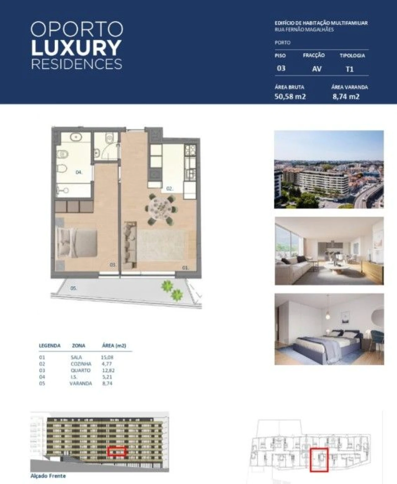 Apartamento T1 para Venda em Porto Foto 12