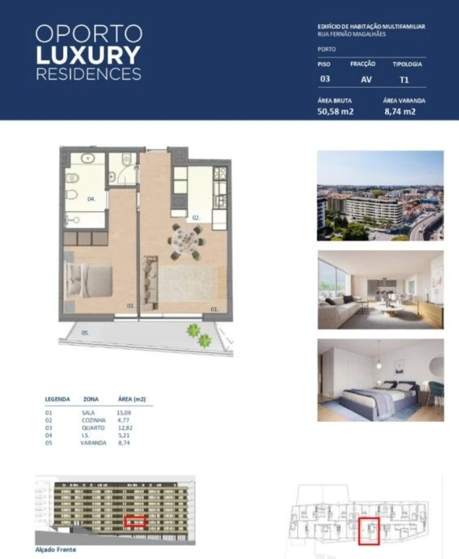 Apartamento T1 para Venda em Porto Foto 12