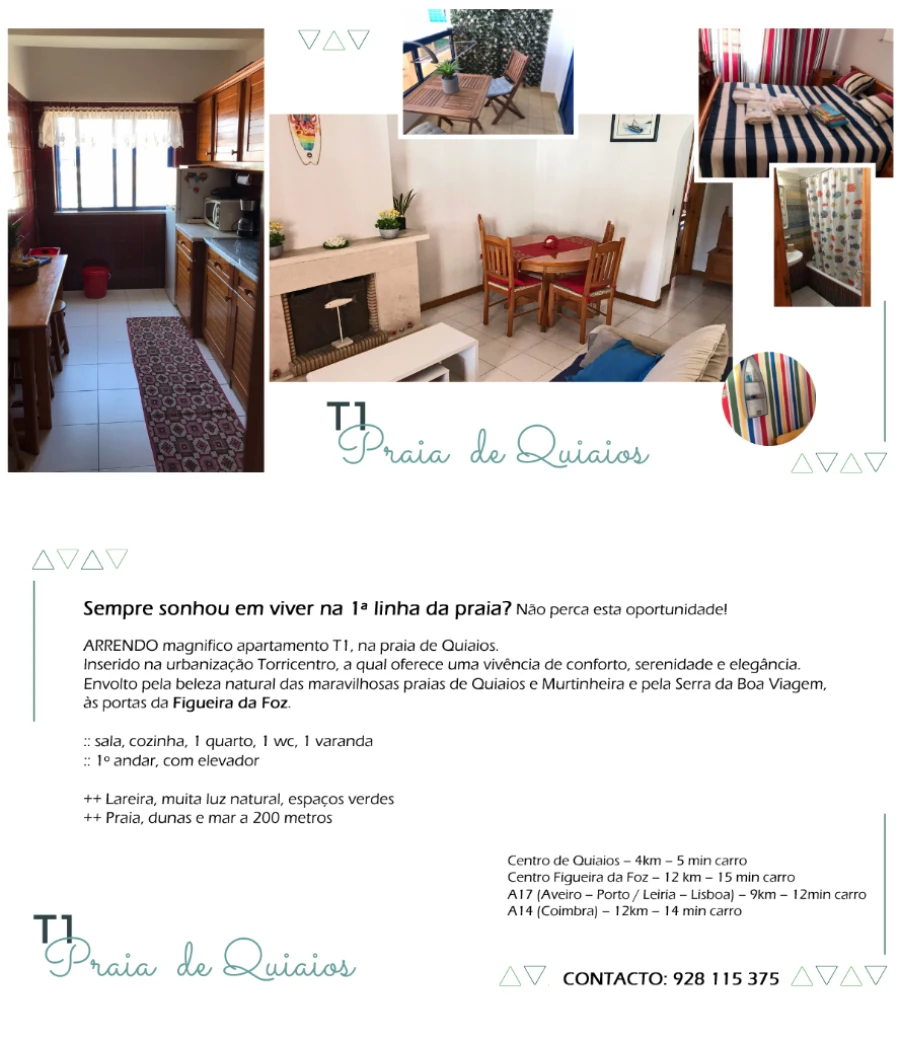 Apartamento T1 para Arrendamento em Praia de Quiaios Foto 1
