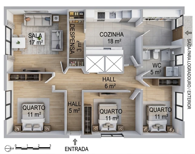 Moradia T3 para Venda em Queijas Foto 2