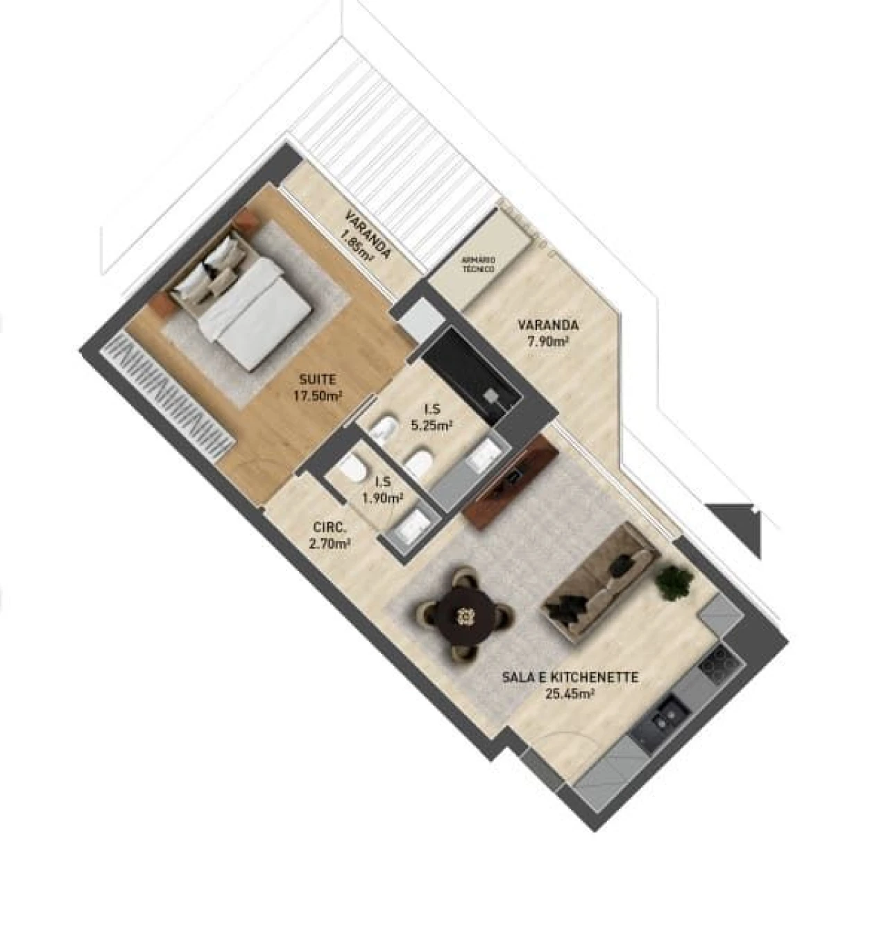 Apartamento T1 para Venda em Funchal Foto 19