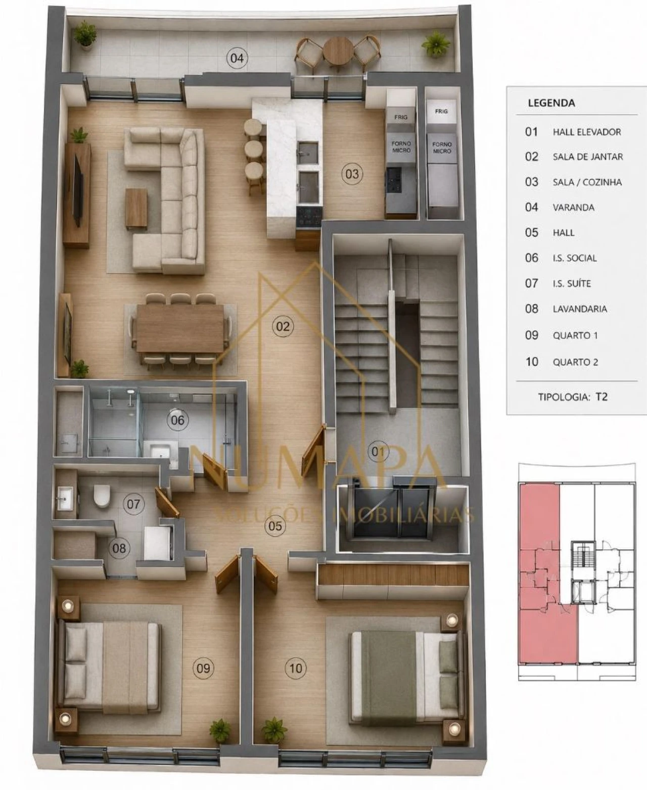 Apartamento T2 para Venda em Santa Marta do Pinhal Foto 2