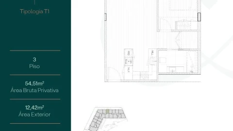 Apartamento T1 para Venda em Vila Nova de Gaia