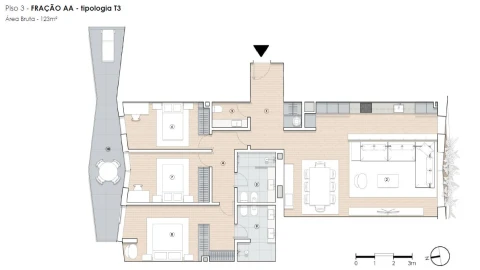 Apartamento T3 para Venda em Porto
